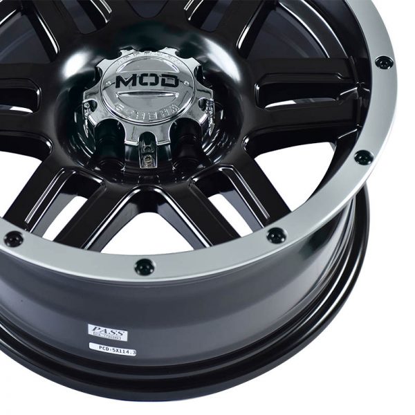 ADVENTURE AND CROSSWIND WHEELS MAGS MAGWHEELS RIMS AWC MOD MOTIV 3896 MACHINE LIP BLACK FACE BLACK BASE 14X6 5X114.3 (5)