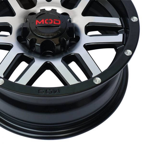 ADVENTURE AND CROSSWIND WHEELS MAGS MAGWHEELS RIMS AWC MOD MOTIV BLACK LIP MACHINE FACE BLACK BASE 14×6 5X114.3 (5)