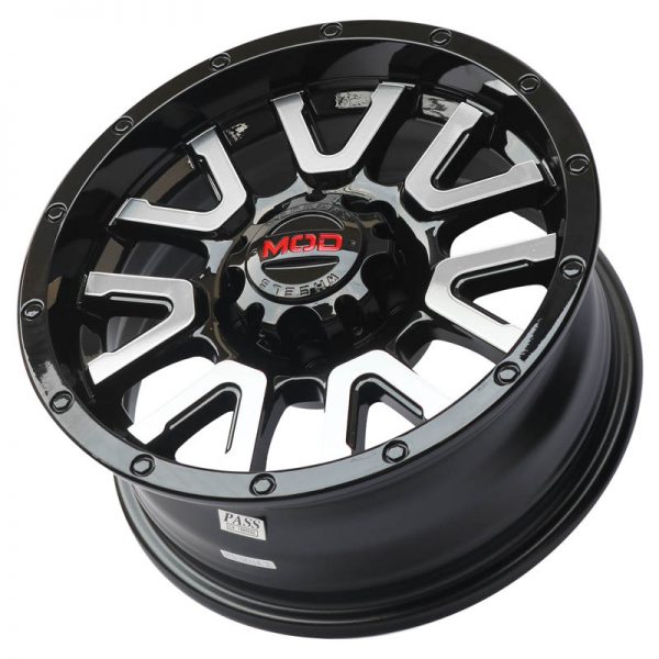 ADVENTURE AND CROSSWIND WHEELS MAGS MAGWHEELS RIMS AWC MOD RANCHO BLACK LIP MACHINE FACE 14X6 5X114.3 (3)