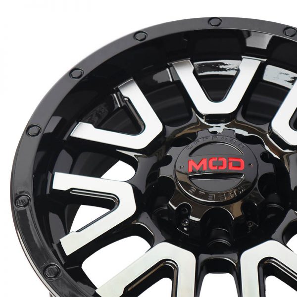 ADVENTURE AND CROSSWIND WHEELS MAGS MAGWHEELS RIMS AWC MOD RANCHO BLACK LIP MACHINE FACE 14X6 5X114.3 (4)