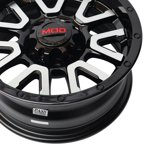 ADVENTURE AND CROSSWIND WHEELS MAGS MAGWHEELS RIMS AWC MOD RANCHO BLACK LIP MACHINE FACE 14X6 5X114.3 (5)