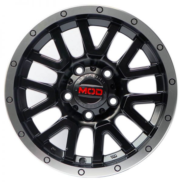 ADVENTURE AND CROSSWIND WHEELS MAGS MAGWHEELS RIMS AWC MOD RANCHO MACHINE LIP BLACK FACE 14X6 5X114.3 (2)