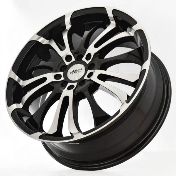 AUV Wheels Mags Magwheels Rims AWC MOD MASS EFFECT MACHINE LIP MACHINE FACE BLACK BASE 17×7 5×100 5×114.3 (3)