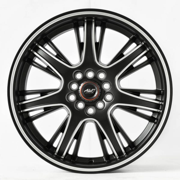 AUV Wheels Mags Magwheels Rims AWC MOD REASON MACHINE LIP MACHINE FACE BLACK BASE 17×7.5 5×100 5×114.3 (2)