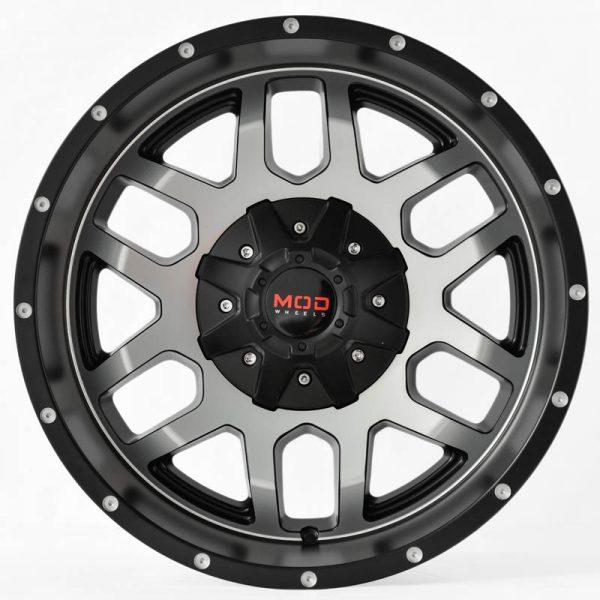 Frontier Navara Pathfinder Terra Wheels Mags Magwheels Rims AWC MOD KANYON BLACK LIP MACHINE FACE BLACK BASE 20×10 6×114.3 (2)