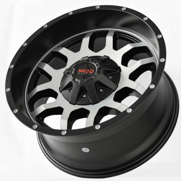 Frontier Navara Pathfinder Terra Wheels Mags Magwheels Rims AWC MOD KANYON BLACK LIP MACHINE FACE BLACK BASE 20×10 6×114.3 (3)