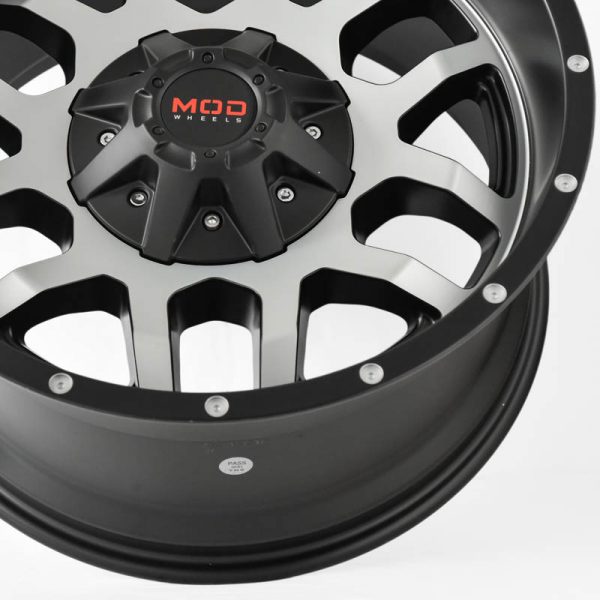 Frontier Navara Pathfinder Terra Wheels Mags Magwheels Rims AWC MOD KANYON BLACK LIP MACHINE FACE BLACK BASE 20×10 6×114.3 (5)