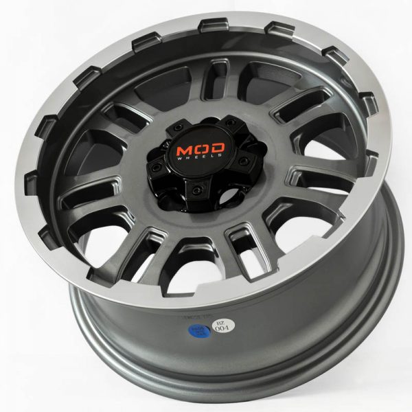 Innova Wheels Mags Magwheels Rims AWC MOD ROCKWELL MACHINE LIP GUN METAL FACE BLACK BASE 15×7 5×114.3 (3)