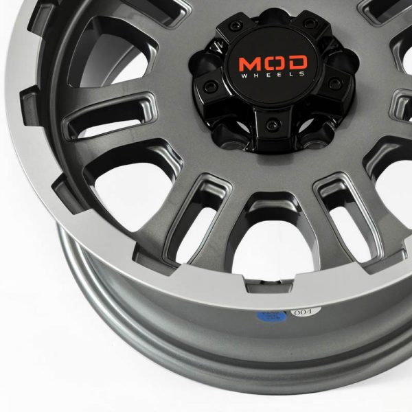 Innova Wheels Mags Magwheels Rims AWC MOD ROCKWELL MACHINE LIP GUN METAL FACE BLACK BASE 15×7 5×114.3 (5)