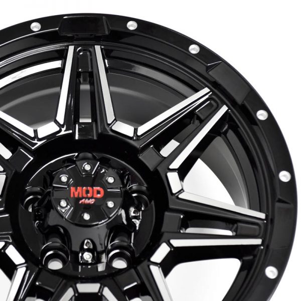 Innova Wheels Mags Magwheels Rims AWC MOD ROOKIE BLACK LIP MACHINE FACE BLACK BASE 15×7 5×114.3 (4)