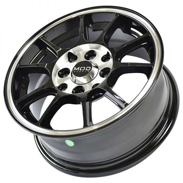 Multicab and Eon Wheels Mags Magwheels Rims AWC MOD FLASH 529 MACHINE LIP BLACK FACE MACHINE PCD BLACK BASE 13X5.5 4X100 4X114.3 (3)