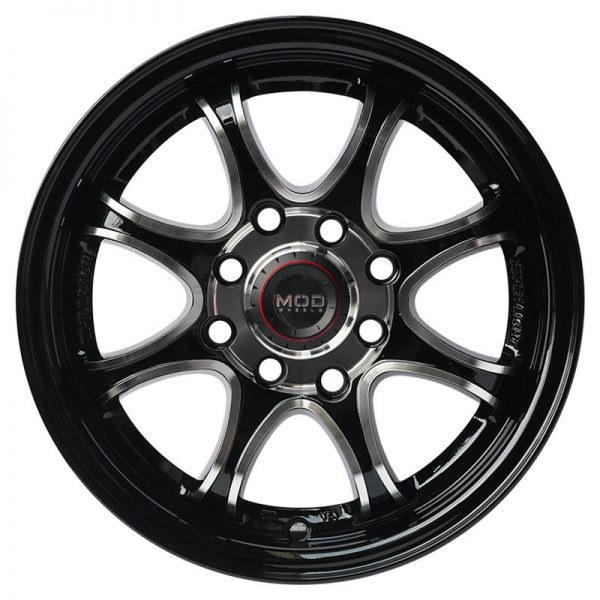 Multicab and Eon Wheels Mags Magwheels Rims AWC MOD HOSTILE BLACK LIP BLACK FACE BLACK BASE MACHINE SPOKE 13X5.5 4X100 4X114.3 (2)