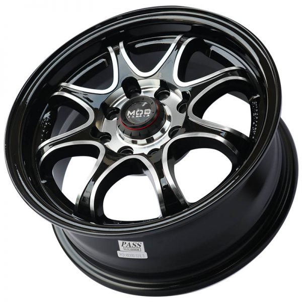 Multicab and Eon Wheels Mags Magwheels Rims AWC MOD HOSTILE BLACK LIP BLACK FACE BLACK BASE MACHINE SPOKE 13X5.5 4X100 4X114.3 (3)