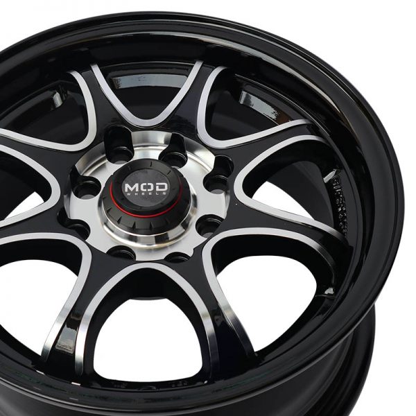 Multicab and Eon Wheels Mags Magwheels Rims AWC MOD HOSTILE BLACK LIP BLACK FACE BLACK BASE MACHINE SPOKE 13X5.5 4X100 4X114.3 (4)