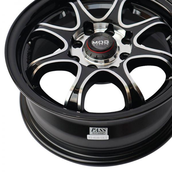 Multicab and Eon Wheels Mags Magwheels Rims AWC MOD HOSTILE BLACK LIP BLACK FACE BLACK BASE MACHINE SPOKE 13X5.5 4X100 4X114.3 (5)