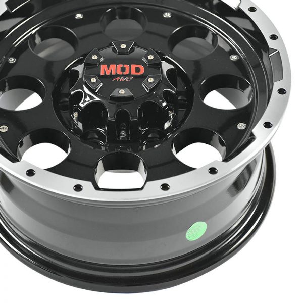 Old Pickup Truck Wheels Mags Magwheels Rims AWC MOD MUSCLE 870 MACHINE LIP BLACK FACE BLACK BASE 14X6 6X139.7 (5)