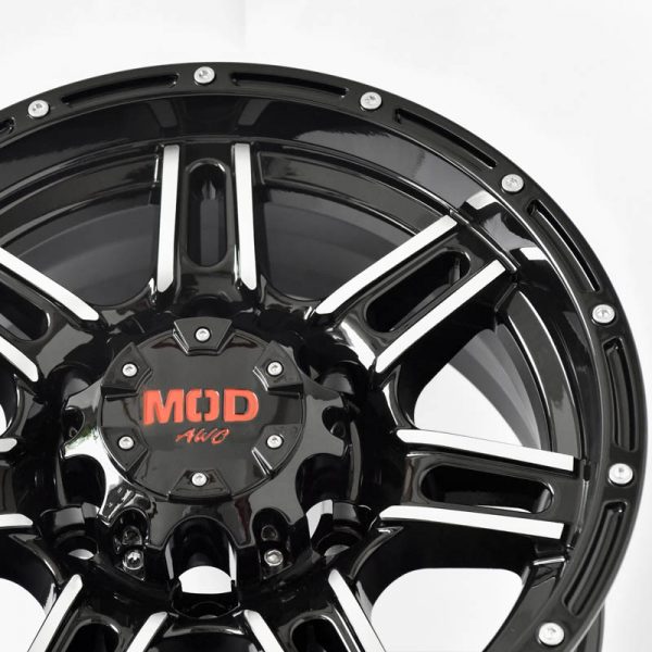 Old Pickup Truck Wheels Mags Magwheels Rims AWC MOD TOP GUN BLACK LIP MACHINE FACE BLACK BASE 14×6 6×139.7 (4)