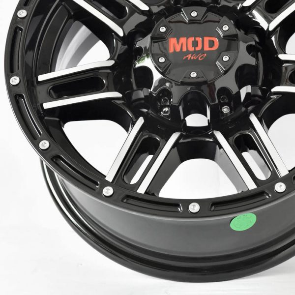 Old Pickup Truck Wheels Mags Magwheels Rims AWC MOD TOP GUN BLACK LIP MACHINE FACE BLACK BASE 14×6 6×139.7 (5)