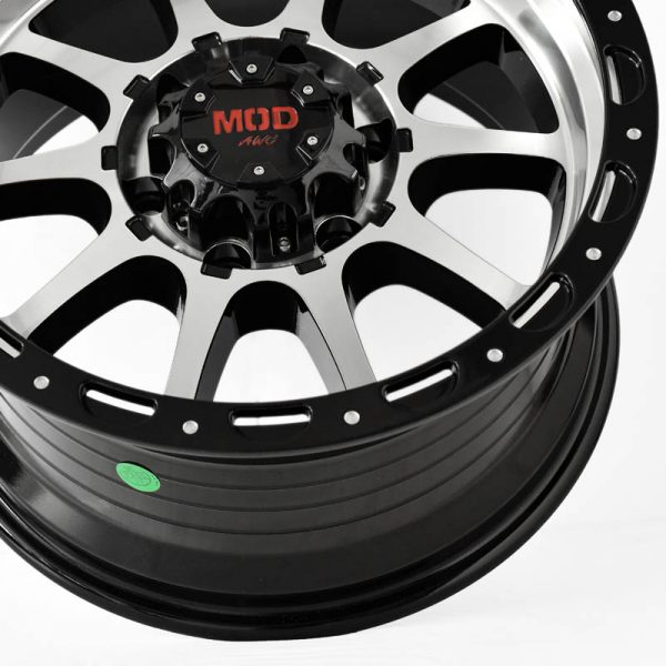 Pickup Truck SUV Wheels Mags Magwheels Rims AWC MOD ACADEMY BLACK LIP MACHINE FACE BLACK BASE 17×9 6×139.7 (5)