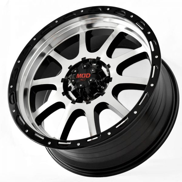 Pickup Truck SUV Wheels Mags Magwheels Rims AWC MOD ACADEMY BLACK LIP MACHINE FACE BLACK BASE 20×9 6×139.7 (3)