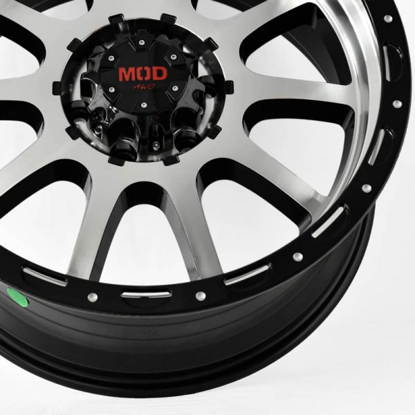 Pickup Truck SUV Wheels Mags Magwheels Rims AWC MOD ACADEMY BLACK LIP MACHINE FACE BLACK BASE 20×9 6×139.7 (5)