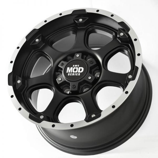 Pickup Truck SUV Wheels Mags Magwheels Rims AWC MOD BANKER MACHINE LIP BLACK FACE BLACK BASE 17×8.5 6×139.7 (3)