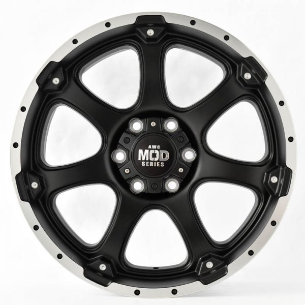 Pickup Truck SUV Wheels Mags Magwheels Rims AWC MOD BANKER MACHINE LIP BLACK FACE BLACK BASE 20×9 6×139.7 (2)