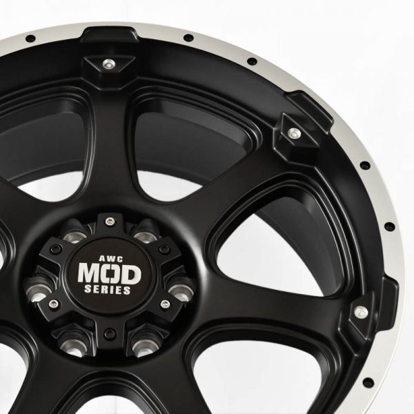 Pickup Truck SUV Wheels Mags Magwheels Rims AWC MOD BANKER MACHINE LIP BLACK FACE BLACK BASE 20×9 6×139.7 (4)