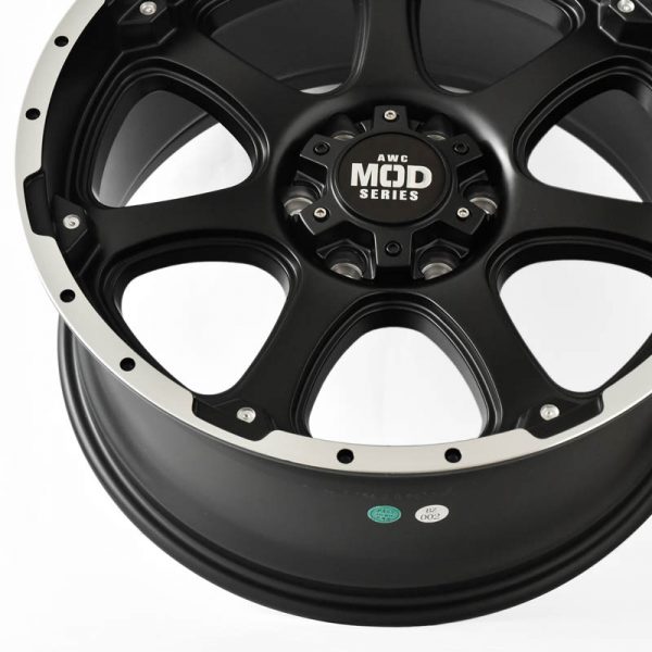 Pickup Truck SUV Wheels Mags Magwheels Rims AWC MOD BANKER MACHINE LIP BLACK FACE BLACK BASE 20×9 6×139.7 (5)