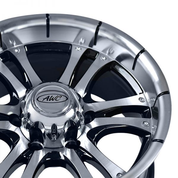 Pickup Truck SUV Wheels Mags Magwheels Rims AWC MOD BOMBER 268 MACHINE LIP MACHINE FACE BLACK BASE 16X8 6X139.7 (4)