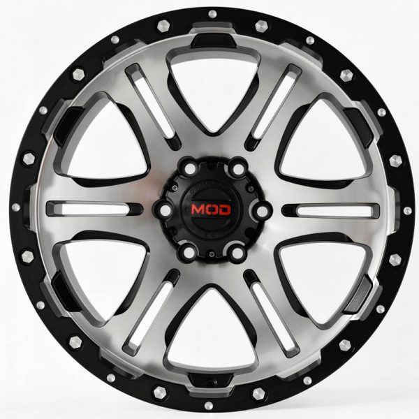 Pickup Truck SUV Wheels Mags Magwheels Rims AWC MOD BOUNCER BLACK LIP MACHINE FACE BLACK BASE 20×9 6×139.7 (2)
