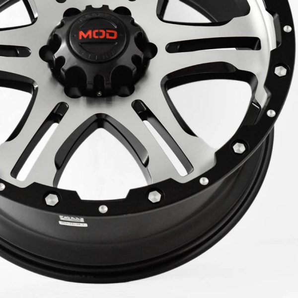 Pickup Truck SUV Wheels Mags Magwheels Rims AWC MOD BOUNCER BLACK LIP MACHINE FACE BLACK BASE 20×9 6×139.7 (5)