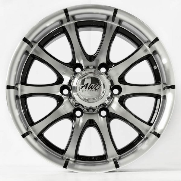 Pickup Truck SUV Wheels Mags Magwheels Rims AWC MOD BURNER MACHINE LIP MACHINE FACE BLACK BASE 15×8 6×139.7 (2)