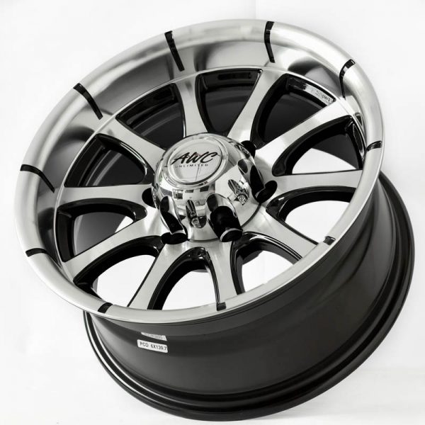 Pickup Truck SUV Wheels Mags Magwheels Rims AWC MOD BURNER MACHINE LIP MACHINE FACE BLACK BASE 15×8 6×139.7 (3)