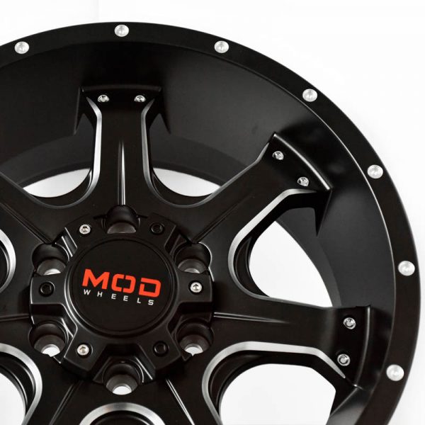 Pickup Truck SUV Wheels Mags Magwheels Rims AWC MOD EPISODE BLACK LIP BLACK FACE BLACK BASE SILVER MILLED SPOKE 17×8.5 6×139.7 (4)