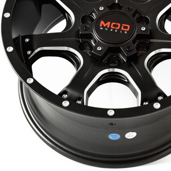 Pickup Truck SUV Wheels Mags Magwheels Rims AWC MOD EPISODE BLACK LIP BLACK FACE BLACK BASE SILVER MILLED SPOKE 17×8.5 6×139.7 (5)