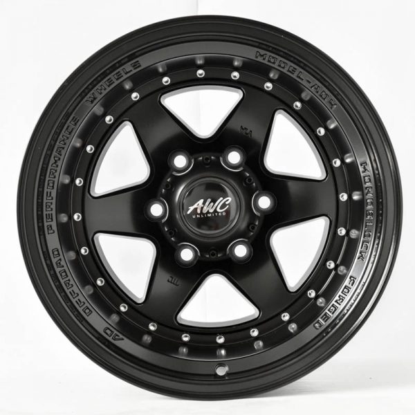 Pickup Truck SUV Wheels Mags Magwheels Rims AWC MOD GRABBER BLACK LIP BLACK FACE BLACK BASE 15×10 6×139.7 (2)