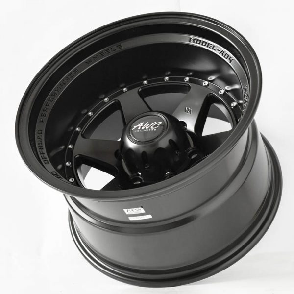 Pickup Truck SUV Wheels Mags Magwheels Rims AWC MOD GRABBER BLACK LIP BLACK FACE BLACK BASE 15×10 6×139.7 (3)