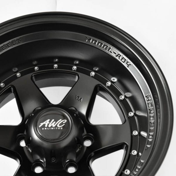 Pickup Truck SUV Wheels Mags Magwheels Rims AWC MOD GRABBER BLACK LIP BLACK FACE BLACK BASE 15×10 6×139.7 (4)