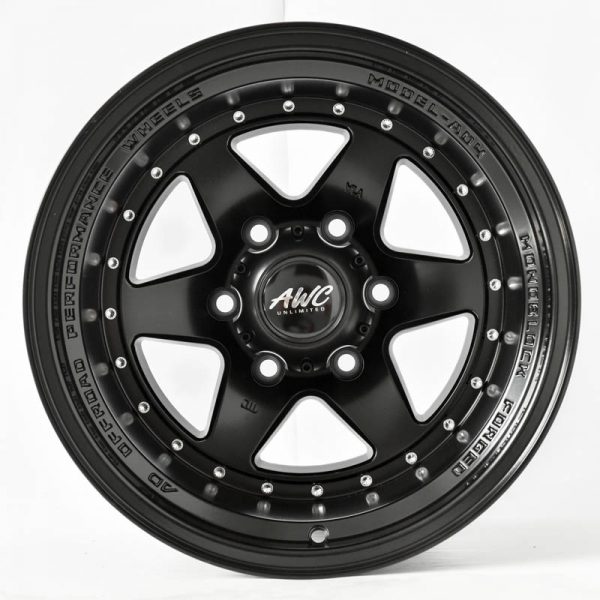 Pickup Truck SUV Wheels Mags Magwheels Rims AWC MOD GRABBER BLACK LIP BLACK FACE BLACK BASE 16×10 6×139.7 (2)