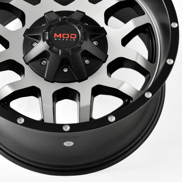 Pickup Truck SUV Wheels Mags Magwheels Rims AWC MOD KANYON BLACK LIP MACHINE FACE BLACK BASE 20×10 6×139.7 (2)