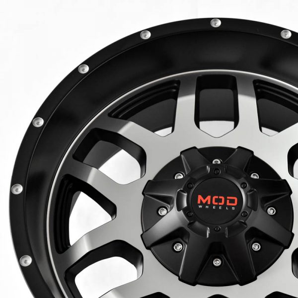 Pickup Truck SUV Wheels Mags Magwheels Rims AWC MOD KANYON BLACK LIP MACHINE FACE BLACK BASE 20×10 6×139.7 (3)