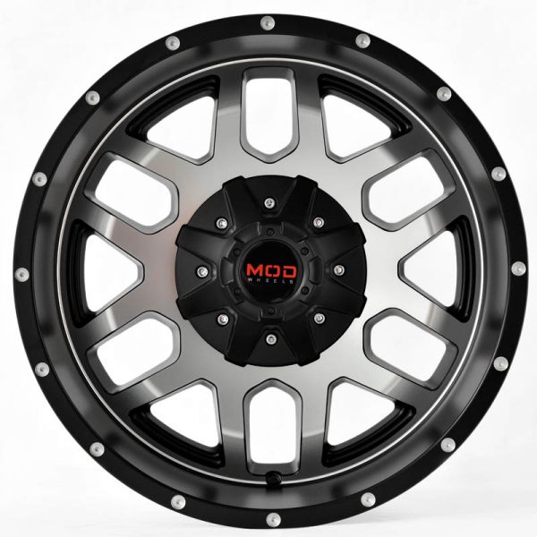 Pickup Truck SUV Wheels Mags Magwheels Rims AWC MOD KANYON BLACK LIP MACHINE FACE BLACK BASE 20×10 6×139.7 (5)