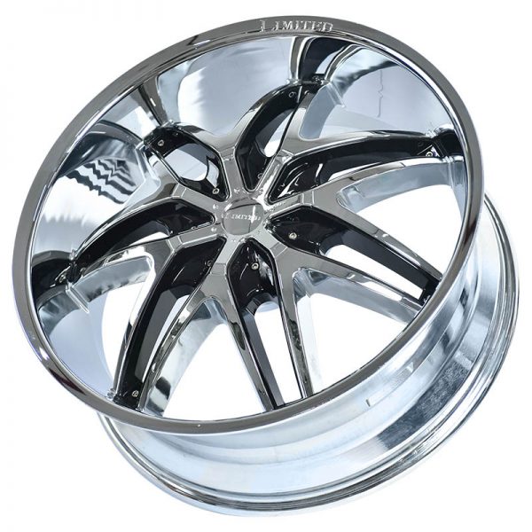 Pickup Truck SUV Wheels Mags Magwheels Rims AWC MOD LIMITED 978 CHROME WITH BLACK STRIPS 22X8.5 6X139.7 (3)
