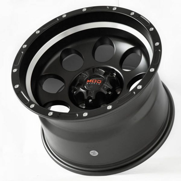 Pickup Truck SUV Wheels Mags Magwheels Rims AWC MOD OCTO MACHINE INNER LIP BLACK FACE BLACK BASE 15×10 6×139.7 (3)