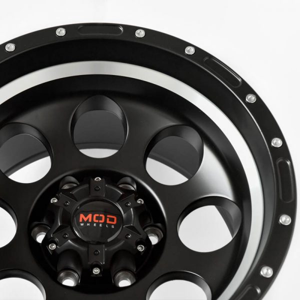 Pickup Truck SUV Wheels Mags Magwheels Rims AWC MOD OCTO MACHINE INNER LIP BLACK FACE BLACK BASE 15×10 6×139.7 (4)