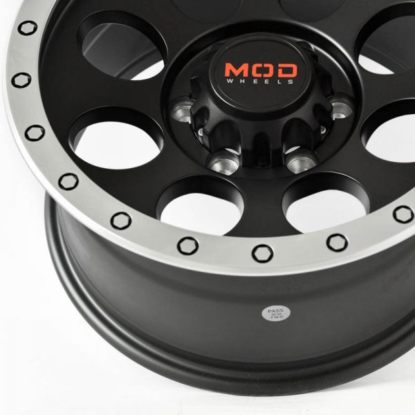 Pickup Truck SUV Wheels Mags Magwheels Rims AWC MOD PROVOKE MACHINE LIP BLACK FACE BLACK BASE 16×8 6×139.7 (5)