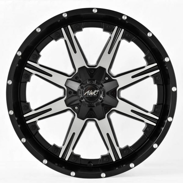 Pickup Truck SUV Wheels Mags Magwheels Rims AWC MOD RES-Q BLACK LIP MACHINE FACE BLACK BASE 22×9 6×139.7 (2)
