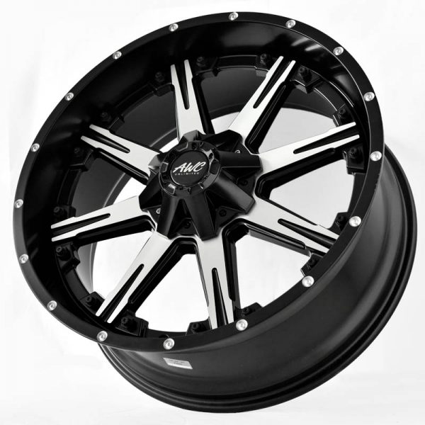 Pickup Truck SUV Wheels Mags Magwheels Rims AWC MOD RES-Q BLACK LIP MACHINE FACE BLACK BASE 22×9 6×139.7 (3)