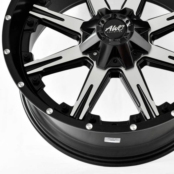 Pickup Truck SUV Wheels Mags Magwheels Rims AWC MOD RES-Q BLACK LIP MACHINE FACE BLACK BASE 22×9 6×139.7 (5)